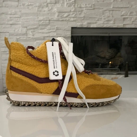 Rag & Bone | Retro Hiker Faux Shearling High Top Sneakers EU 38.5 US 8-8.5 NWT - Picture 12 of 12